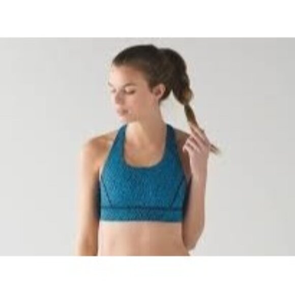 Lululemon Circuit Breaker Athletic Sports Bra Star Scatter Beach Jacquard Size10 - Picture 1 of 9
